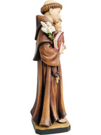 S. Statuette d'Antoine de Padoue sculptée en bois