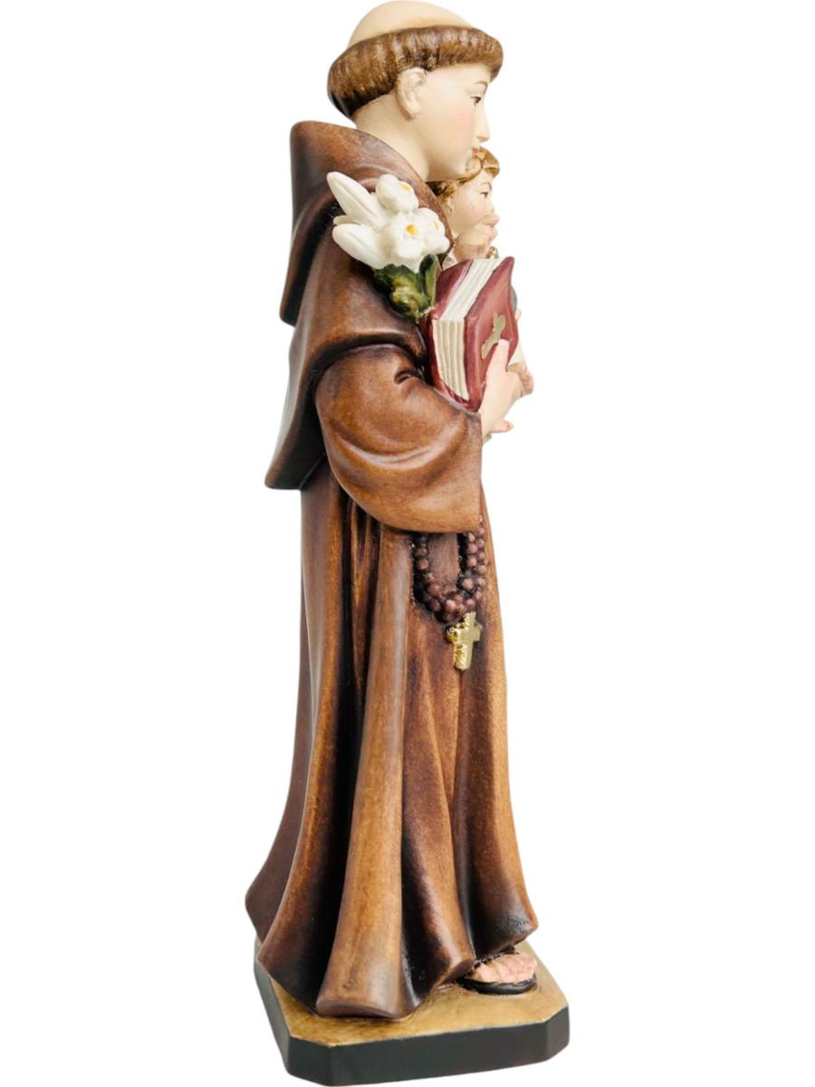S. Statuette d'Antoine de Padoue sculptée en bois