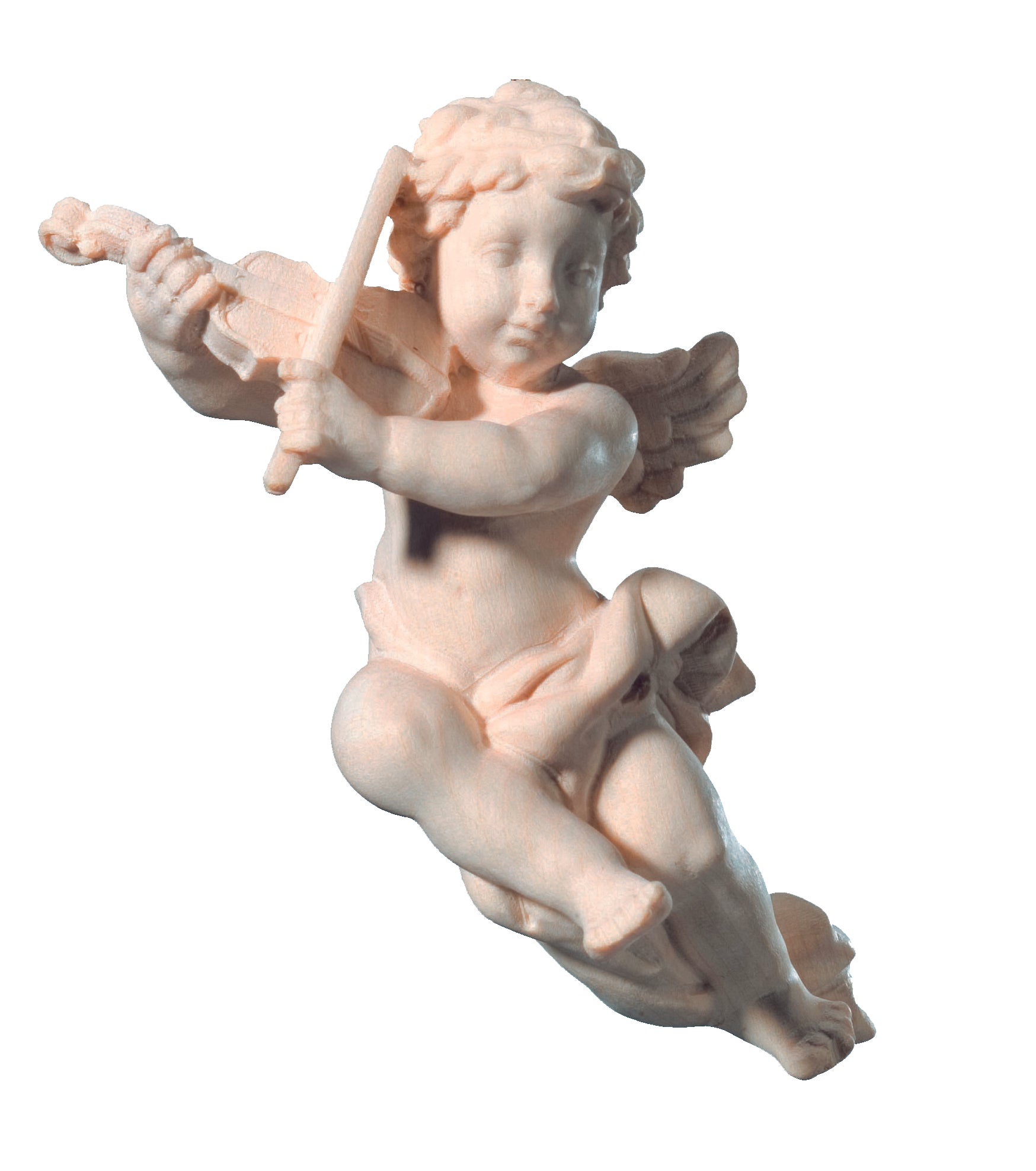Ange volant avec violon en bois