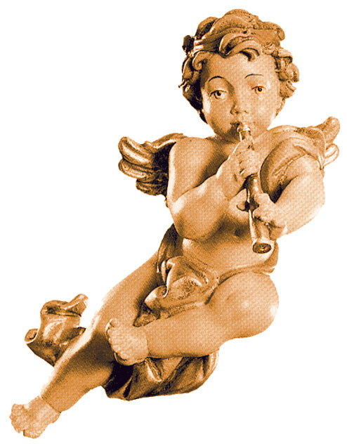 Ange musicien volant avec clarinette en bois