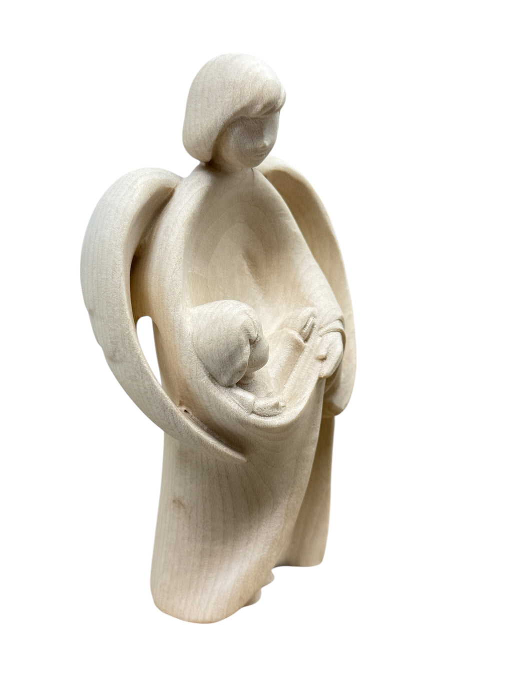 Guardian Angel Sculpture with Child | Sacred Handicrafts Val Gardena