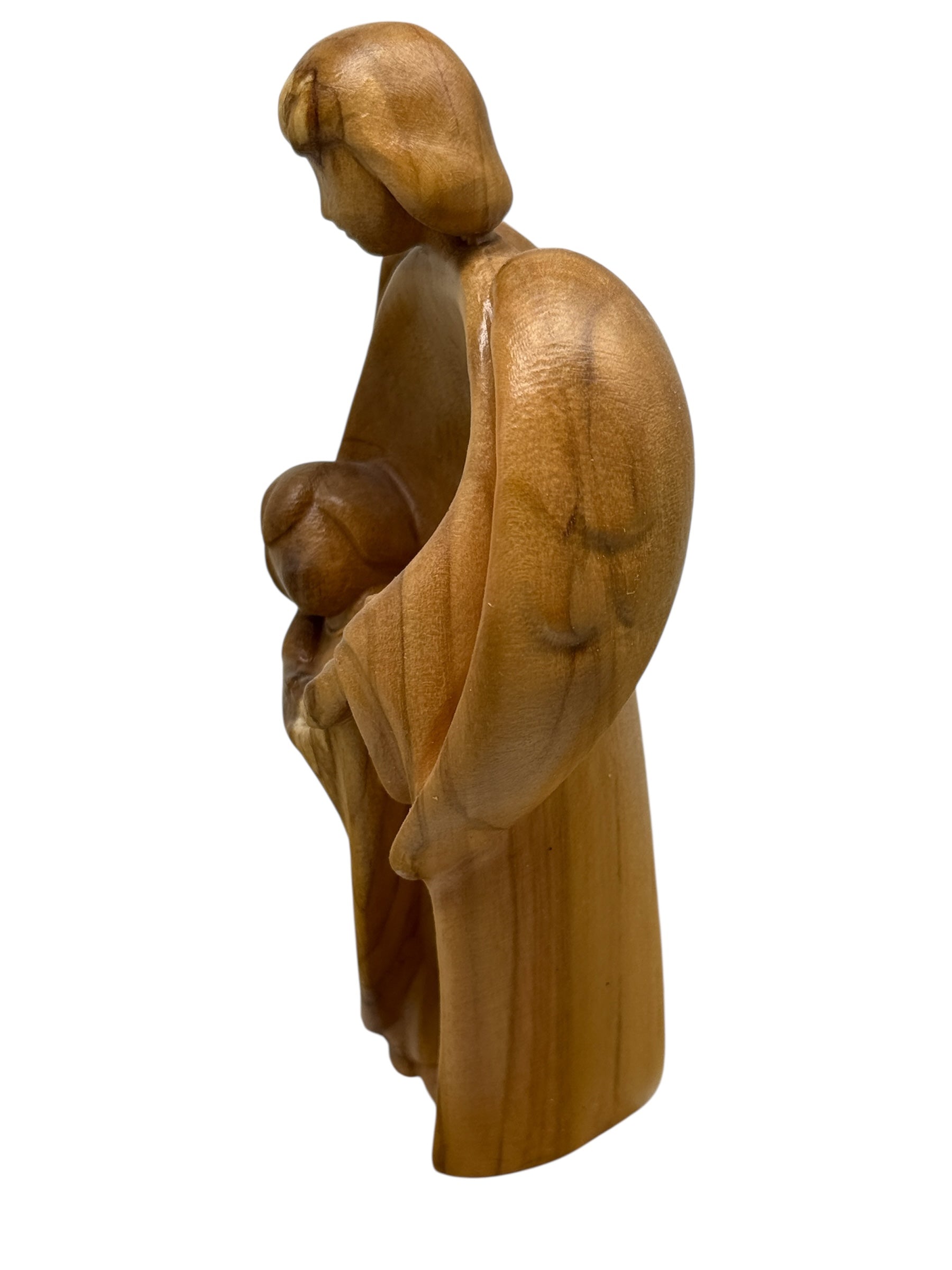 Scultura Angelo Custode con Bimbo | Artigianato Sacro Val Gardena