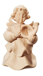 Engel mit Horn aus Ahornholz - Bemalt