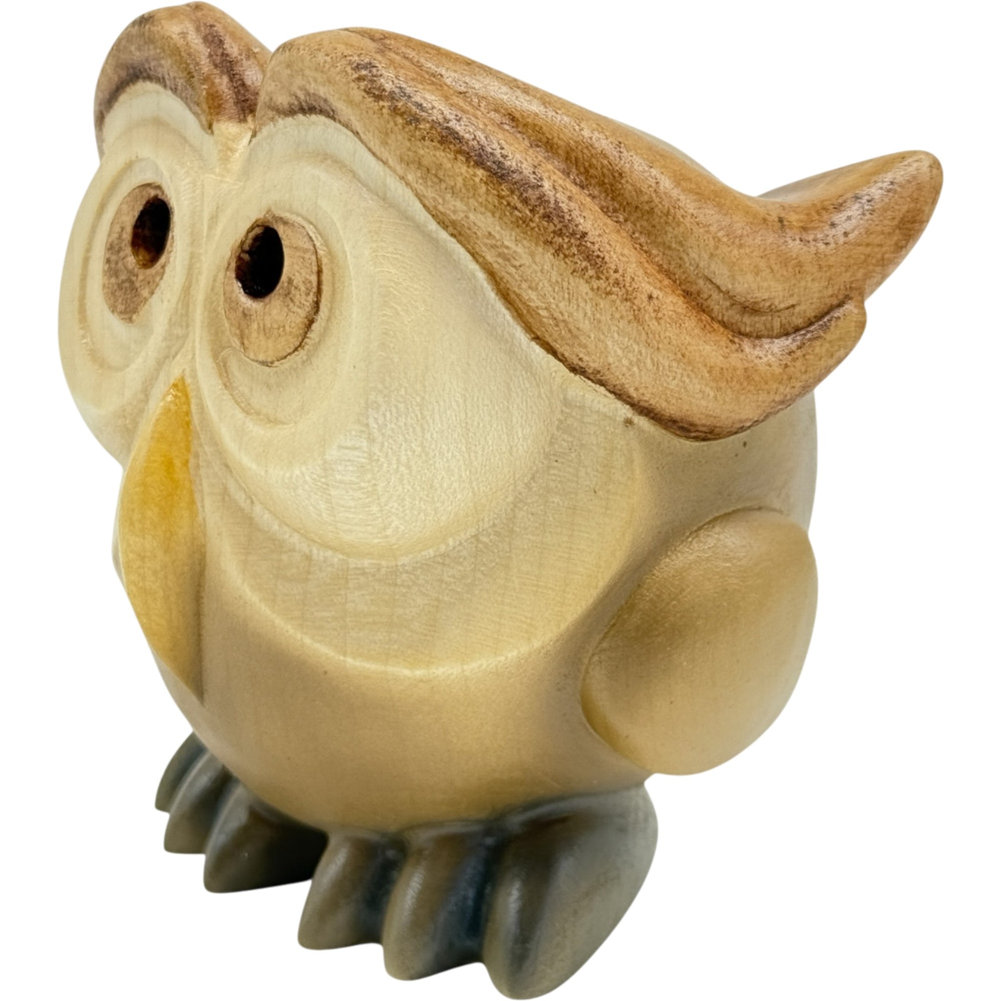 Gufo in legno porta fortuna