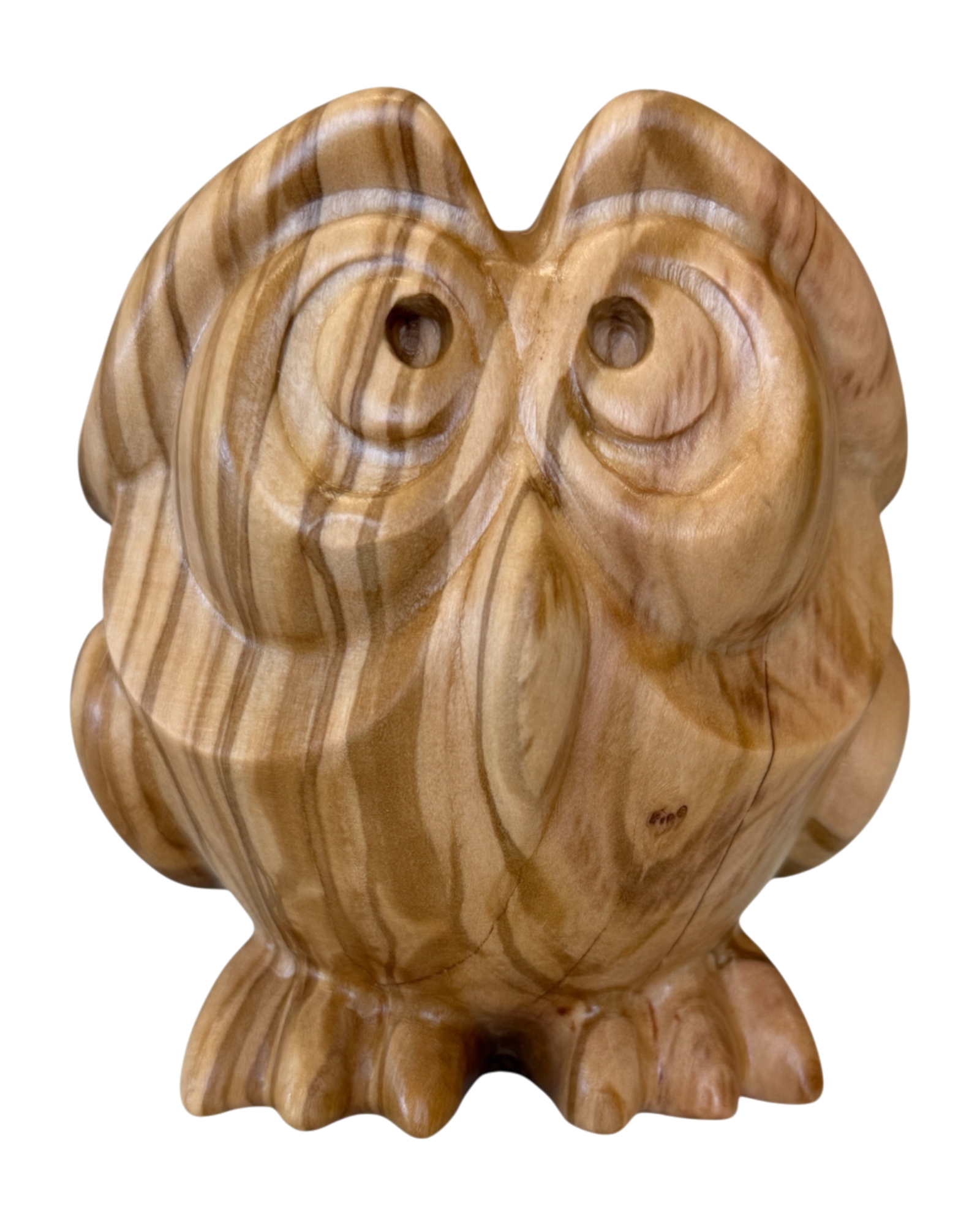 Gufo in legno porta fortuna