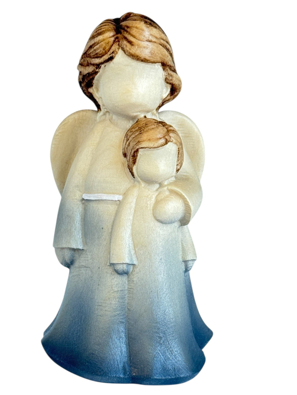 Guardian Angel with Child in Wood - Baby Shower Favors DOLFI