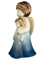 Guardian Angel with Child in Wood - Baby Shower Favors DOLFI