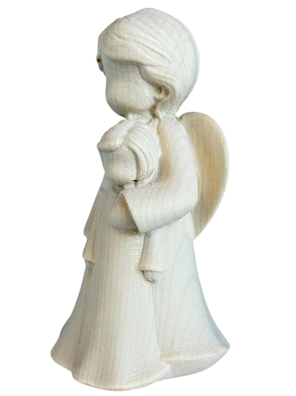 Ángel de la Guarda con Niño de Madera - Detalles de Bautizo DOLFI