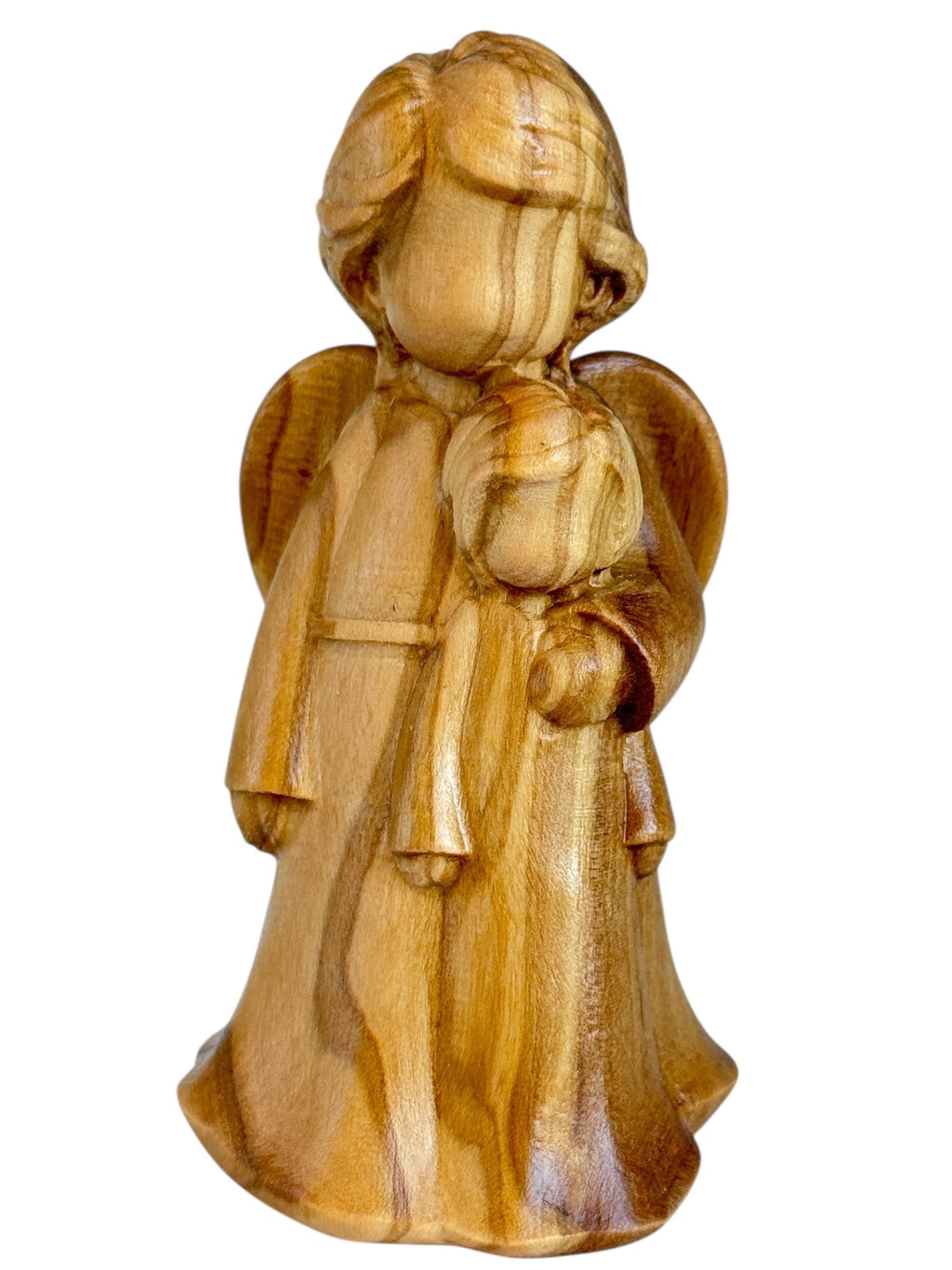 Ángel de la Guarda con Niño de Madera - Detalles de Bautizo DOLFI