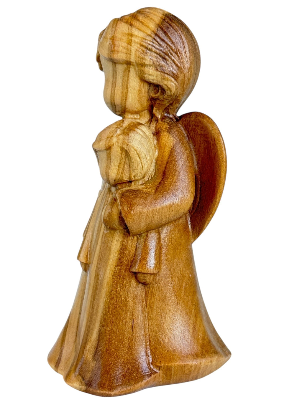 Ángel de la Guarda con Niño de Madera - Detalles de Bautizo DOLFI