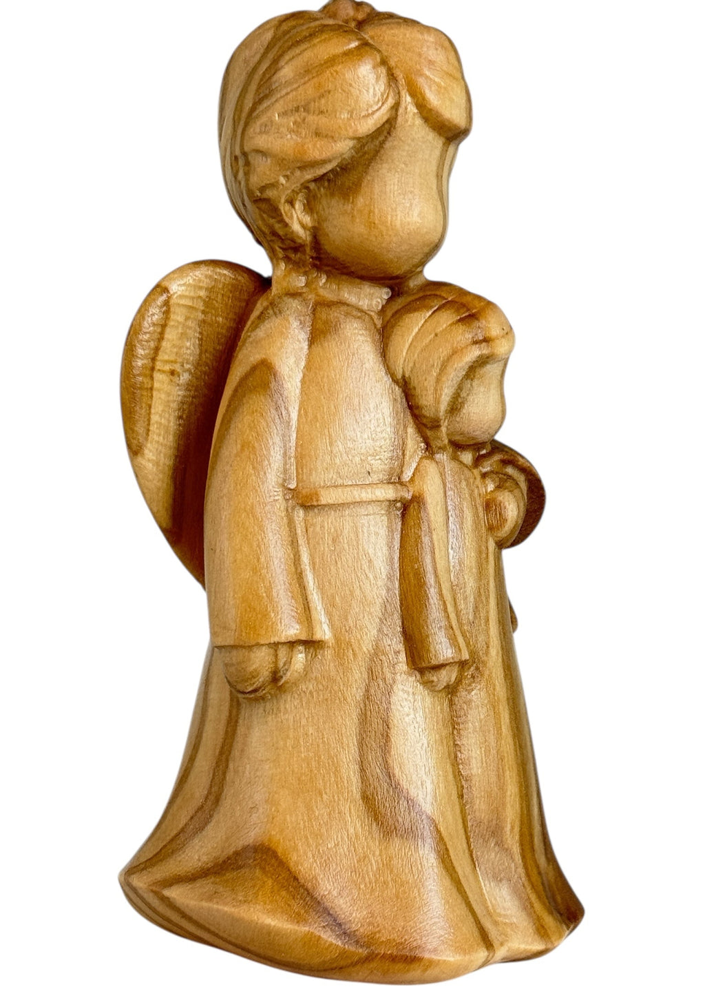 Ángel de la Guarda con Niño de Madera - Detalles de Bautizo DOLFI