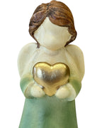 Ángel del Corazón – Escultura Moderna de Madera