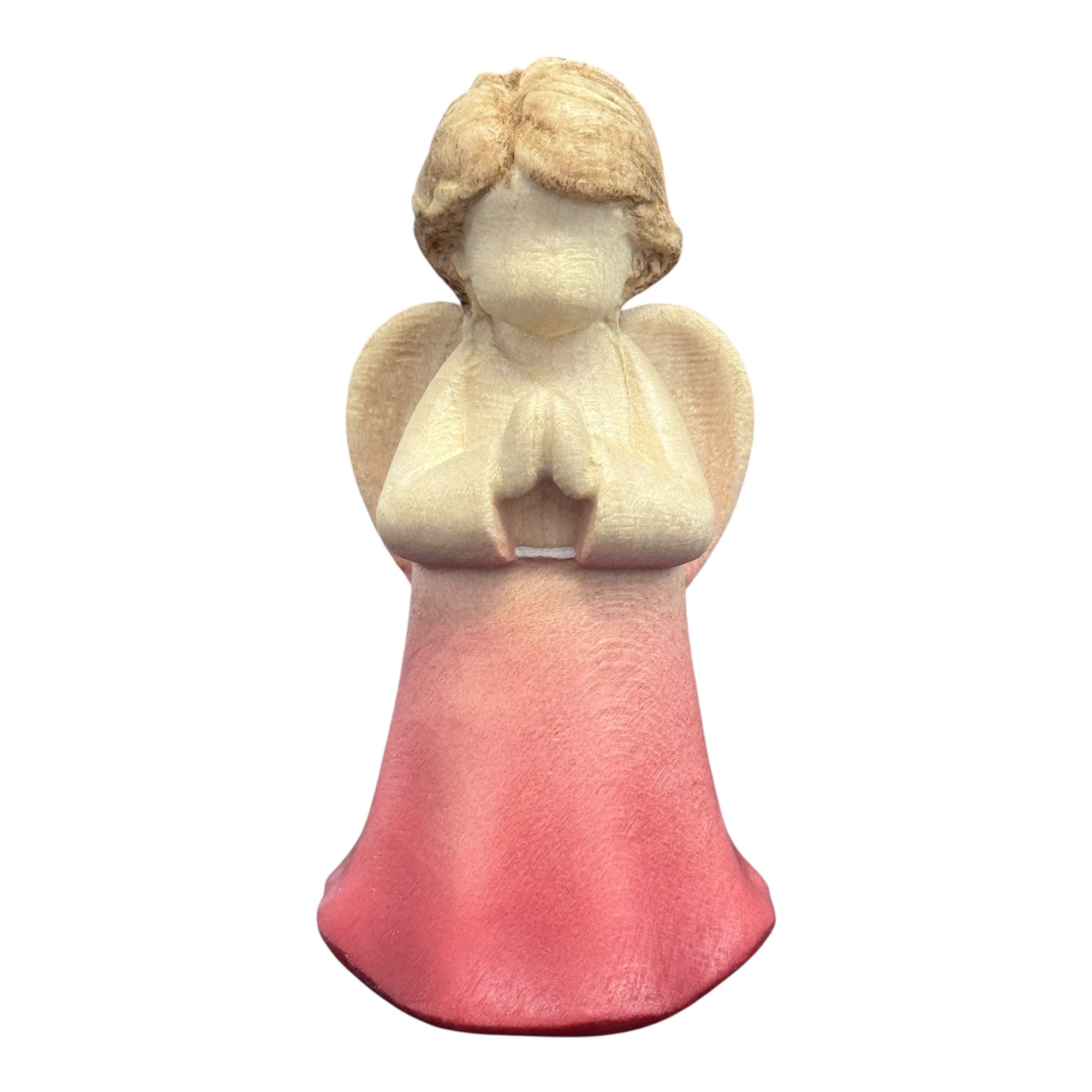 Ange en Prière – Sculpture Artisanale en Bois d’Érable et d’Olivier | DOLFI