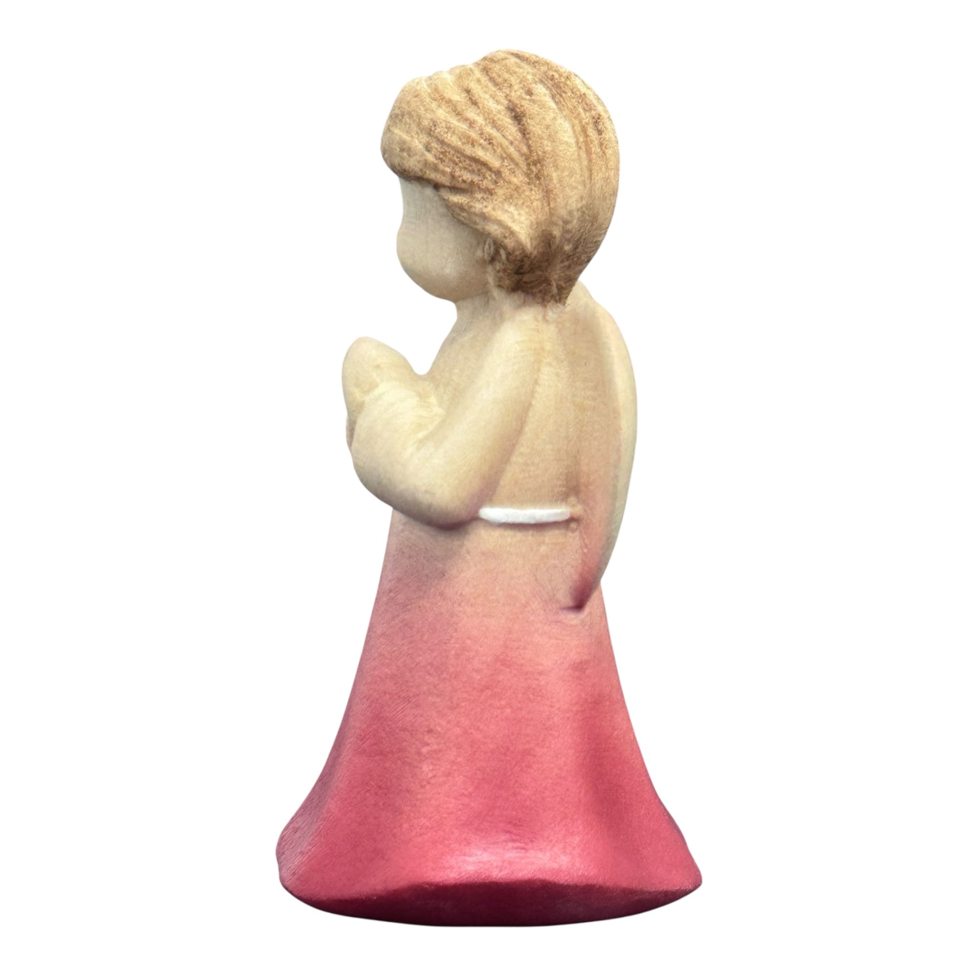 Ange en Prière – Sculpture Artisanale en Bois d’Érable et d’Olivier | DOLFI
