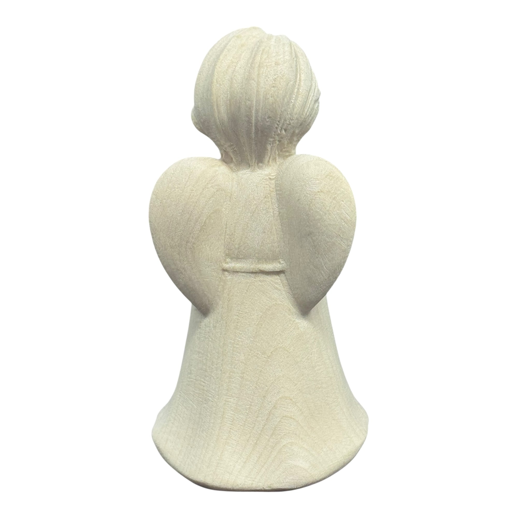Ange en Prière – Sculpture Artisanale en Bois d’Érable et d’Olivier | DOLFI