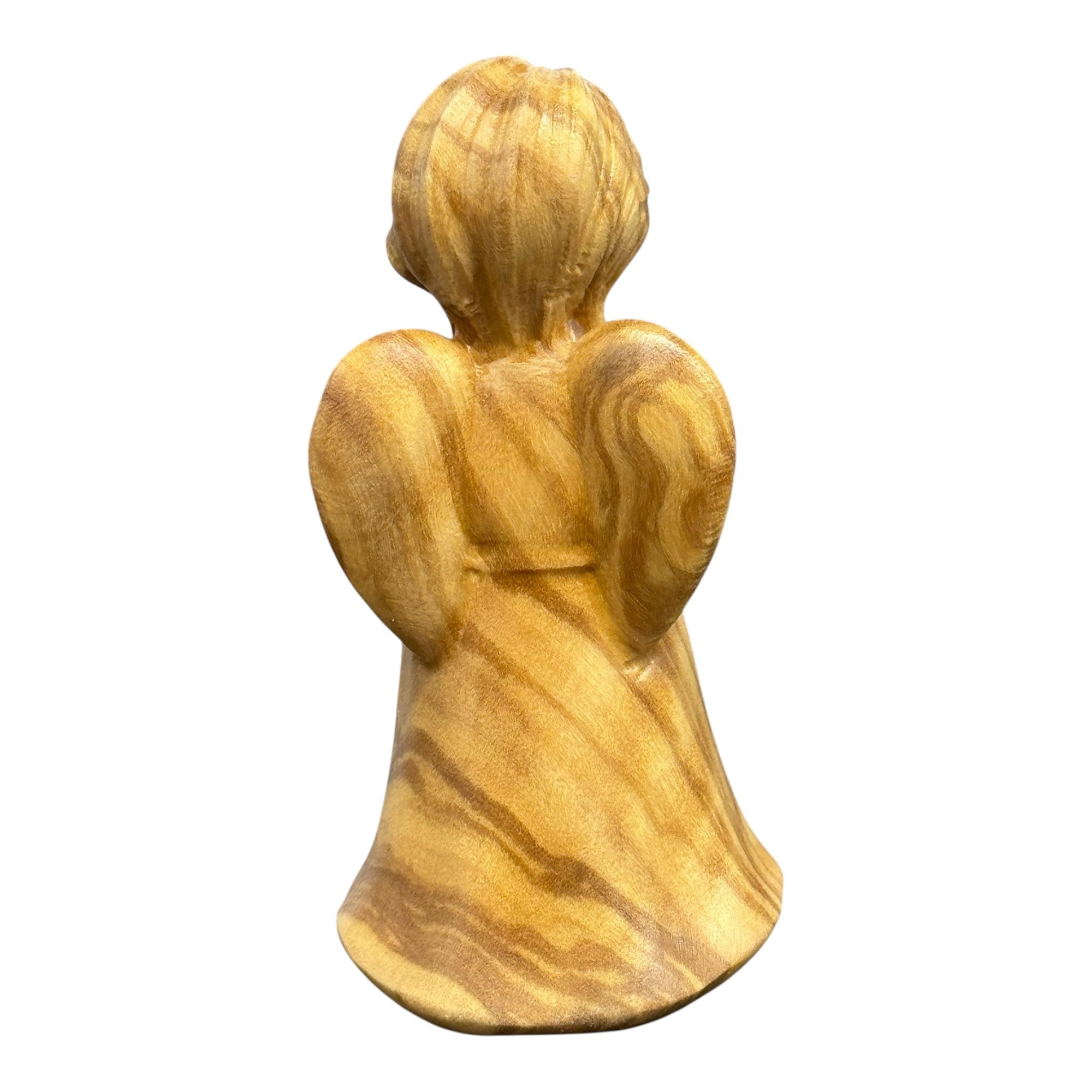 Ange en Prière – Sculpture Artisanale en Bois d’Érable et d’Olivier | DOLFI