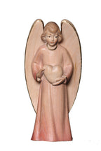 Ange gardien avec cœur en bois d'érable
