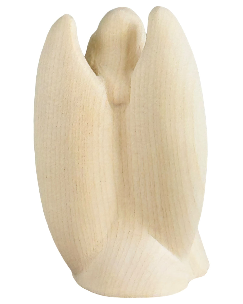 Ange gardien en bois avec une fille