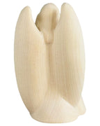 Ange gardien en bois avec une fille