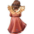 Red Praying Wooden Angel