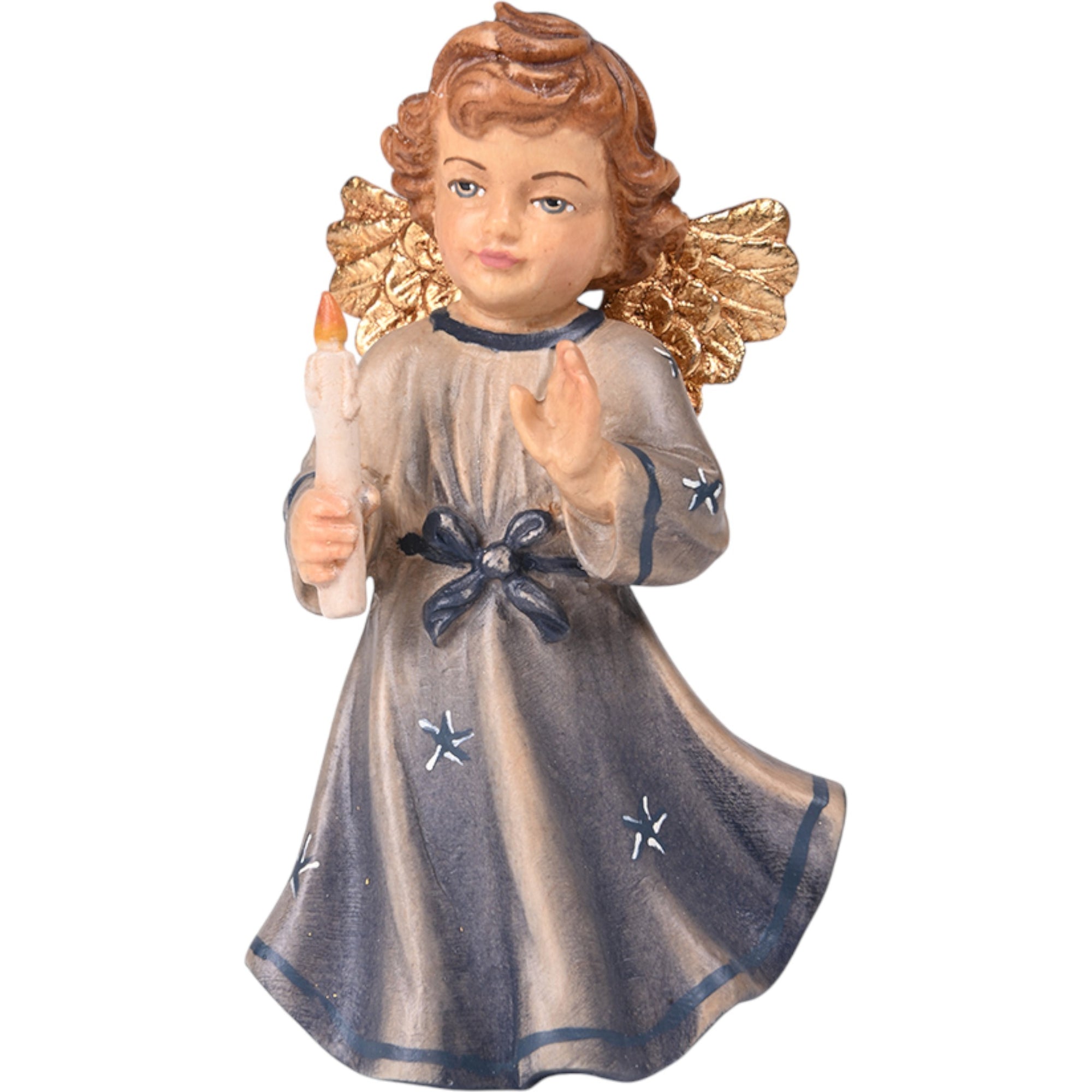 Angel with Candle carved in wood