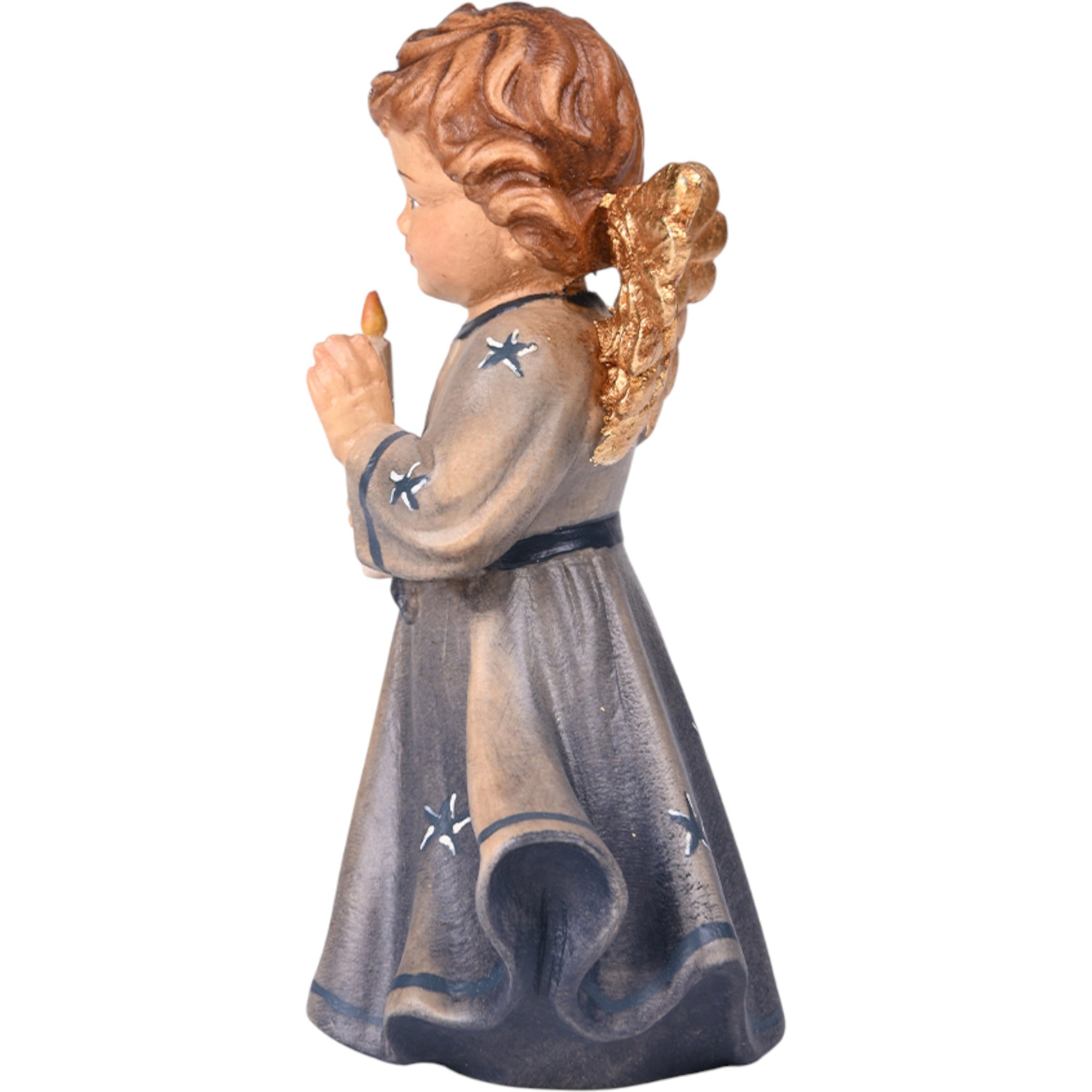 Angel with Candle carved in wood