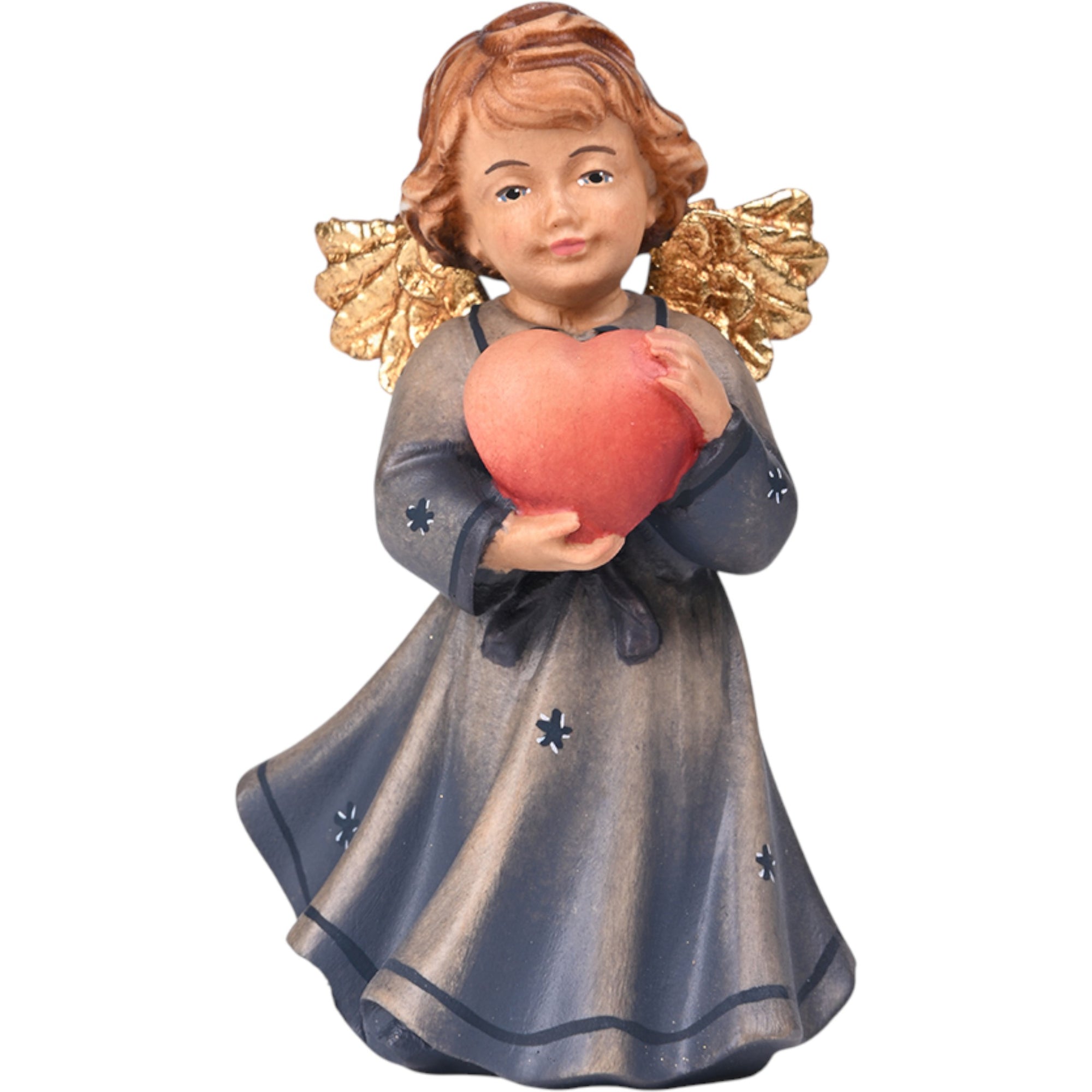 Ange avec coeur en bois