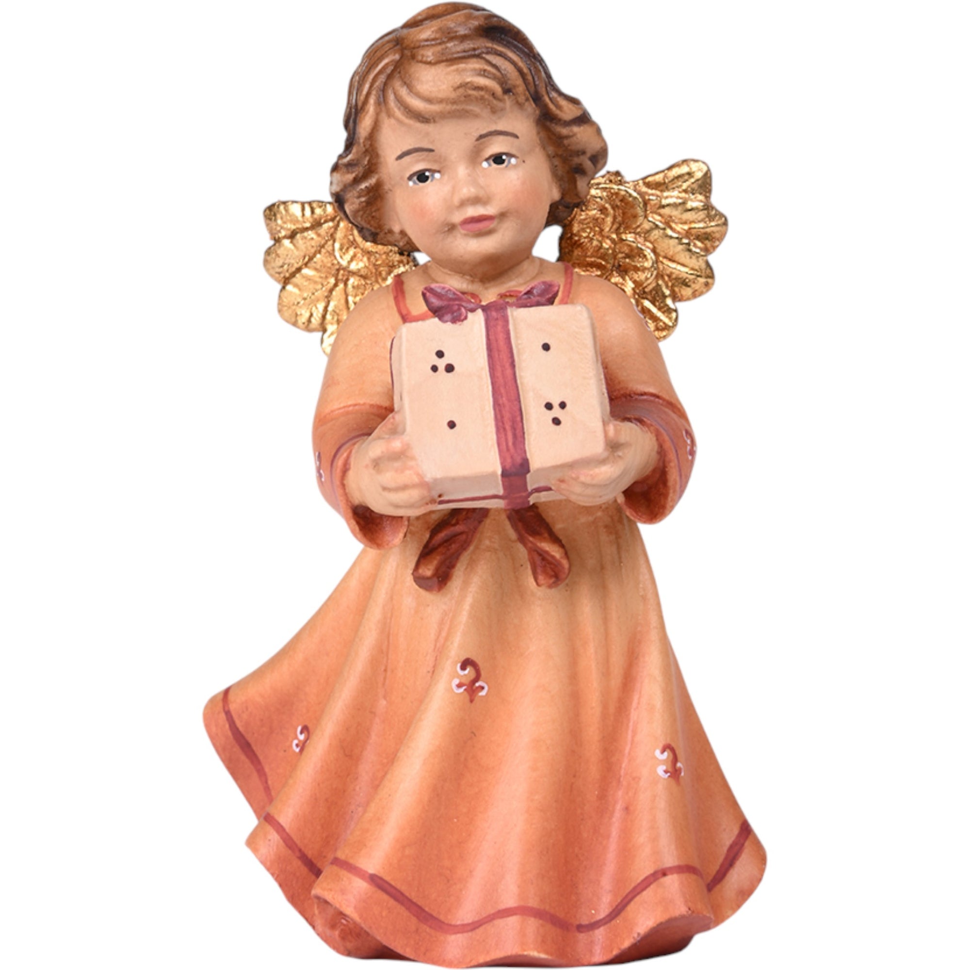 Ange avec cadeau en bois
