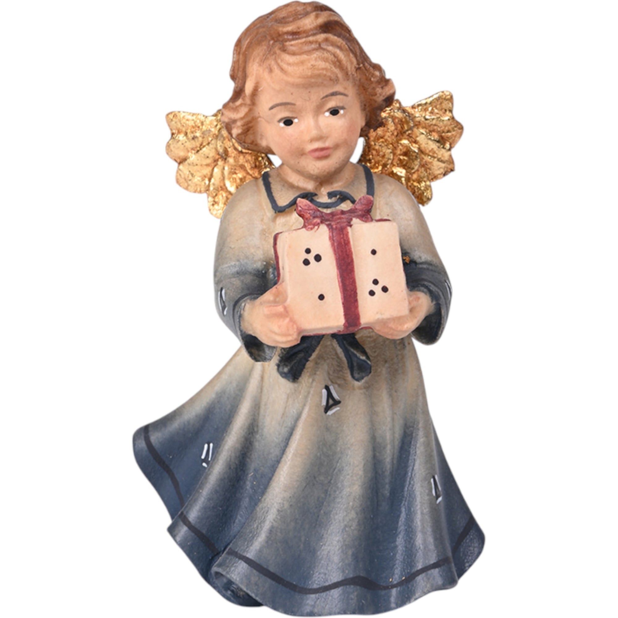 Ange avec cadeau en bois