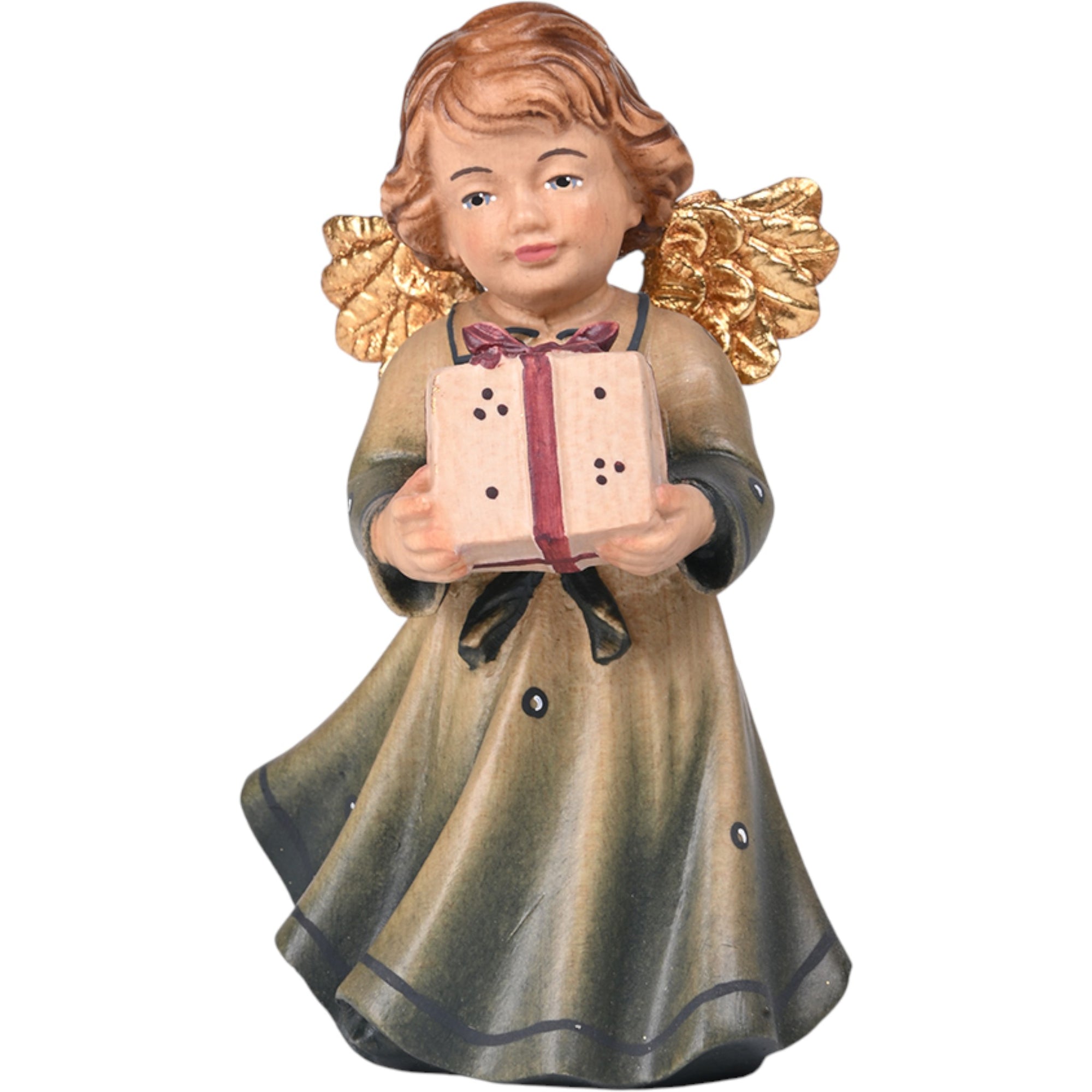 Ange avec robe verte cadeau