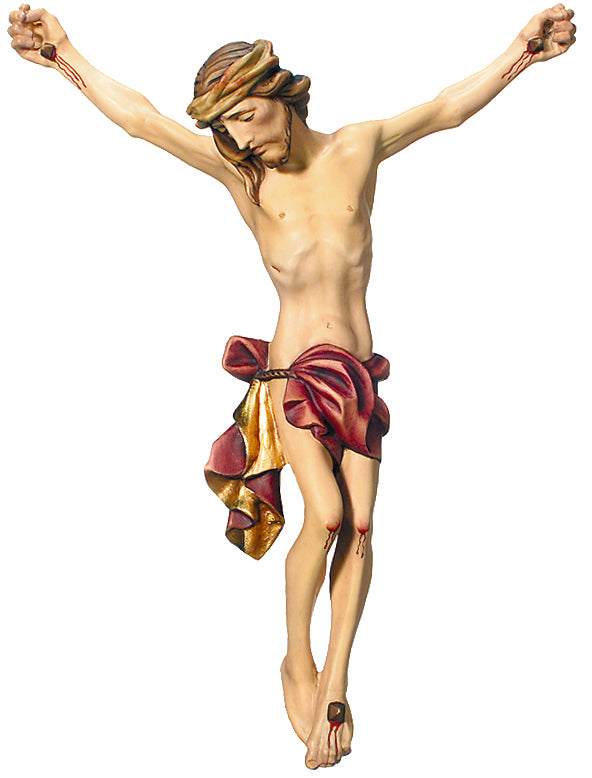 Christus Corpus aus Ahornholz - in Brauntönen lasiert
