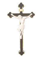 Christuskörper auf Kreuz - Blaues Tuch
