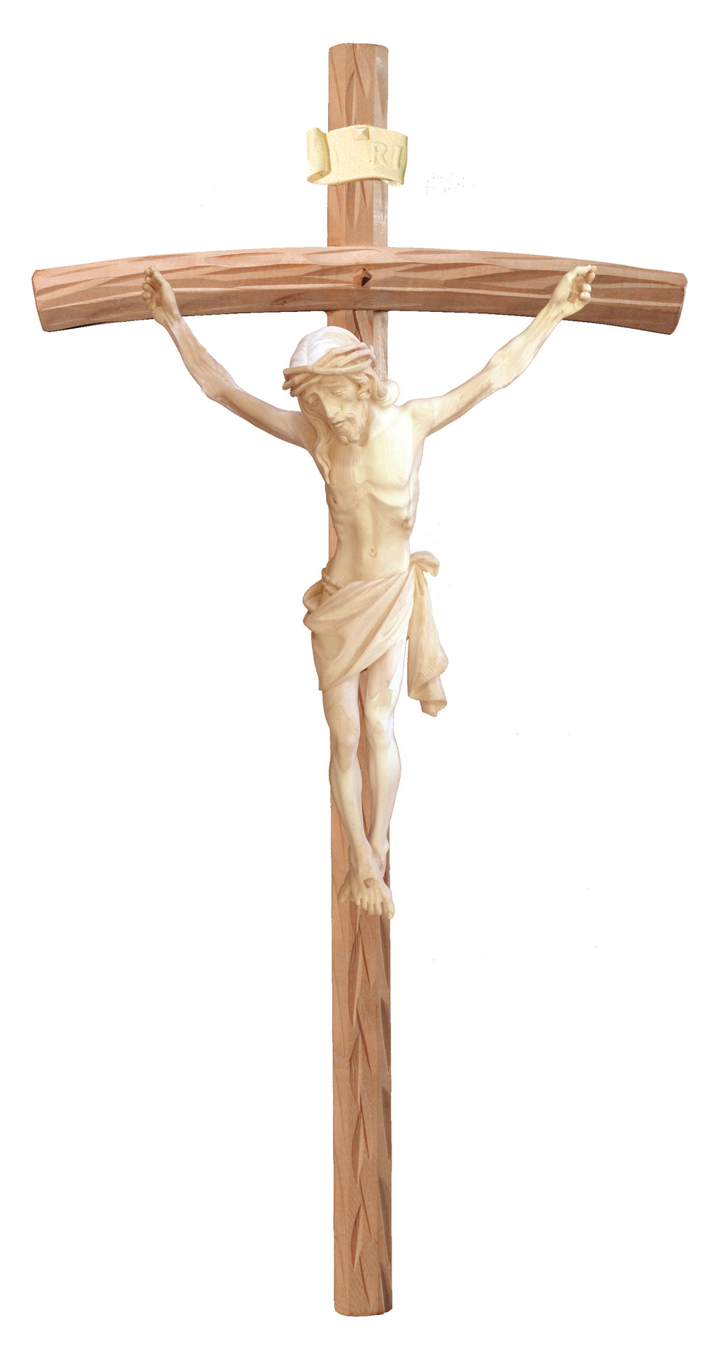 Corpus Christi sur croix courbe en bois