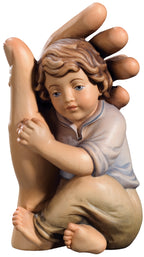 Ange gardien avec enfant et main protectrice