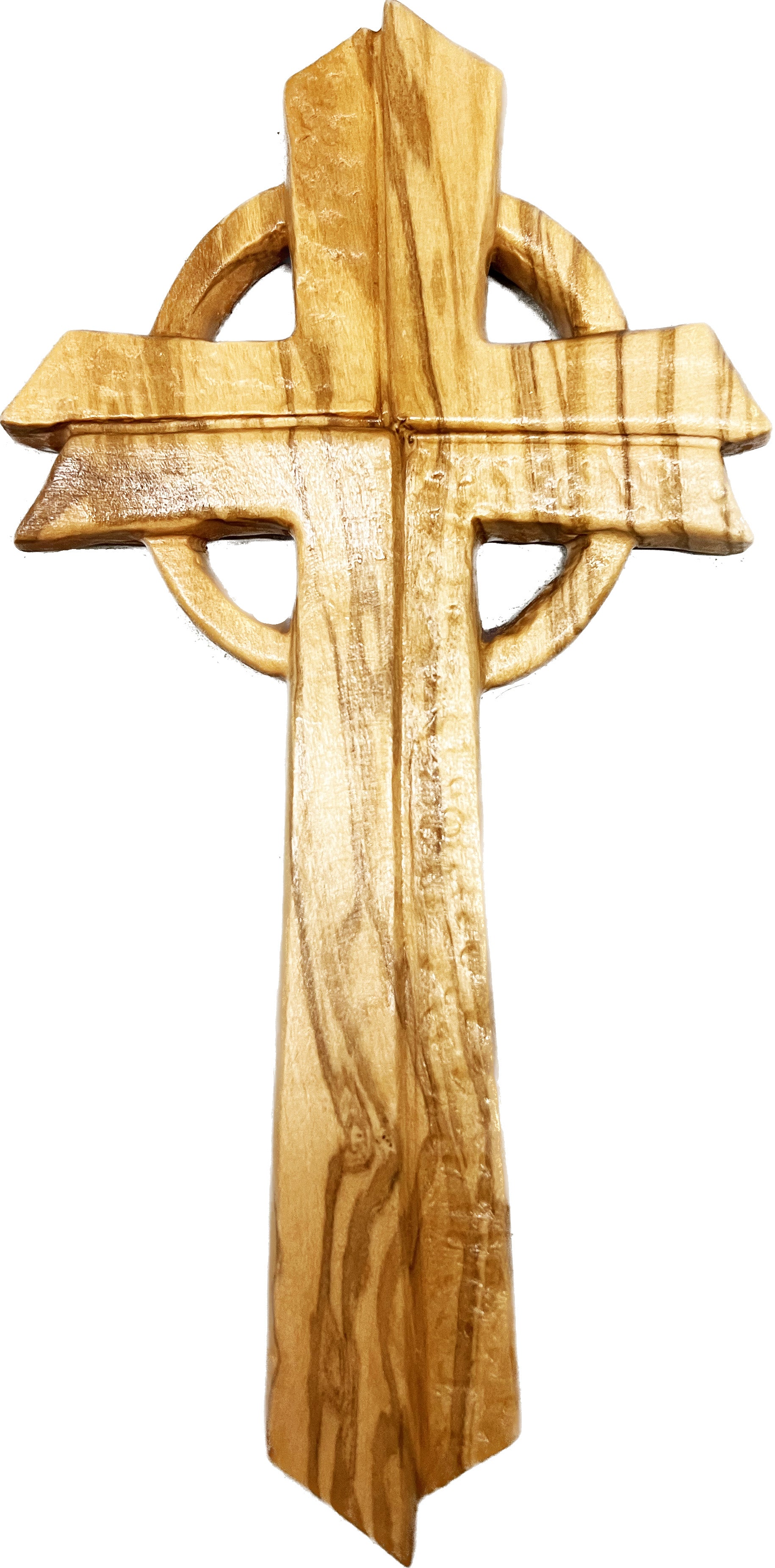 Holzkreuz mit Lebenkreis - mit Ölfarben lasiert