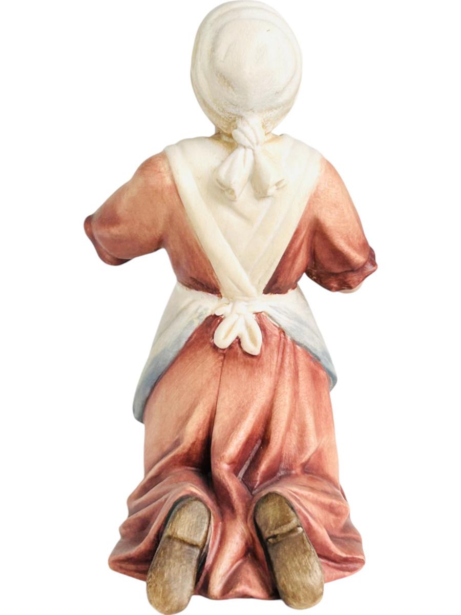 Bernadette aus Ahornholz geschnitzt und handbemalt - Dolfi Marienfigur - mit Ölfarben lasiert