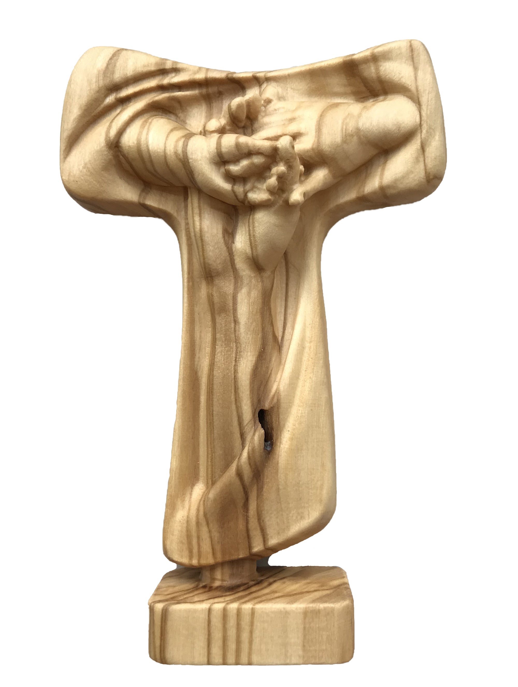 Holz Tau Kreuz des Friedens - mit Ölfarben lasiert