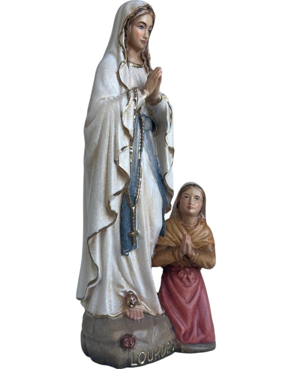 Madonna von Lourdes mit Bernadette, Holz kaufen - mit Ölfarben lasiert