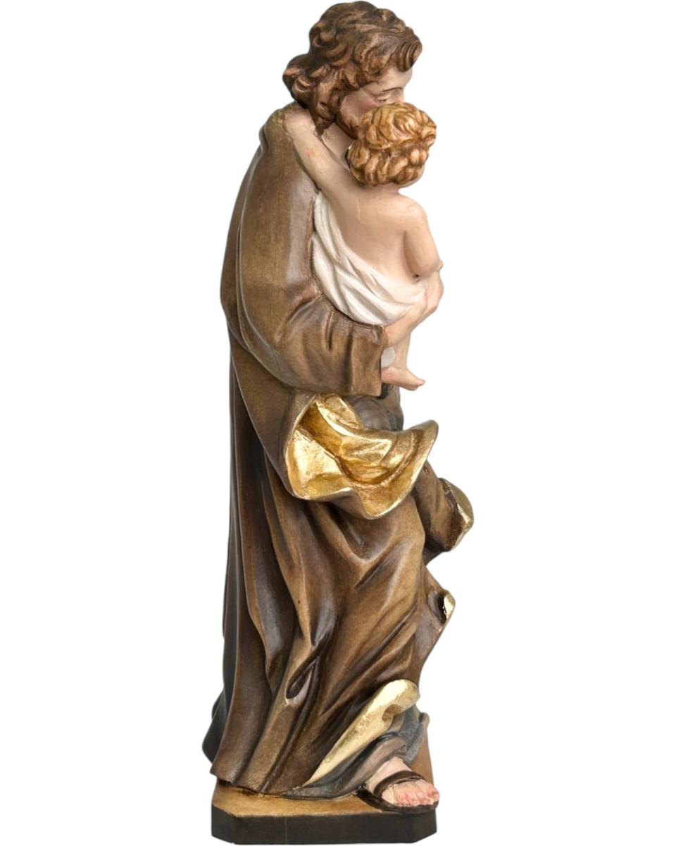 Saint Joseph avec l'enfant en bois