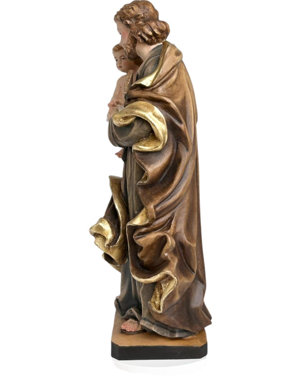 Saint Joseph avec l'enfant en bois