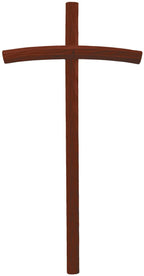 Croix courbée en bois sculpté de tilleul