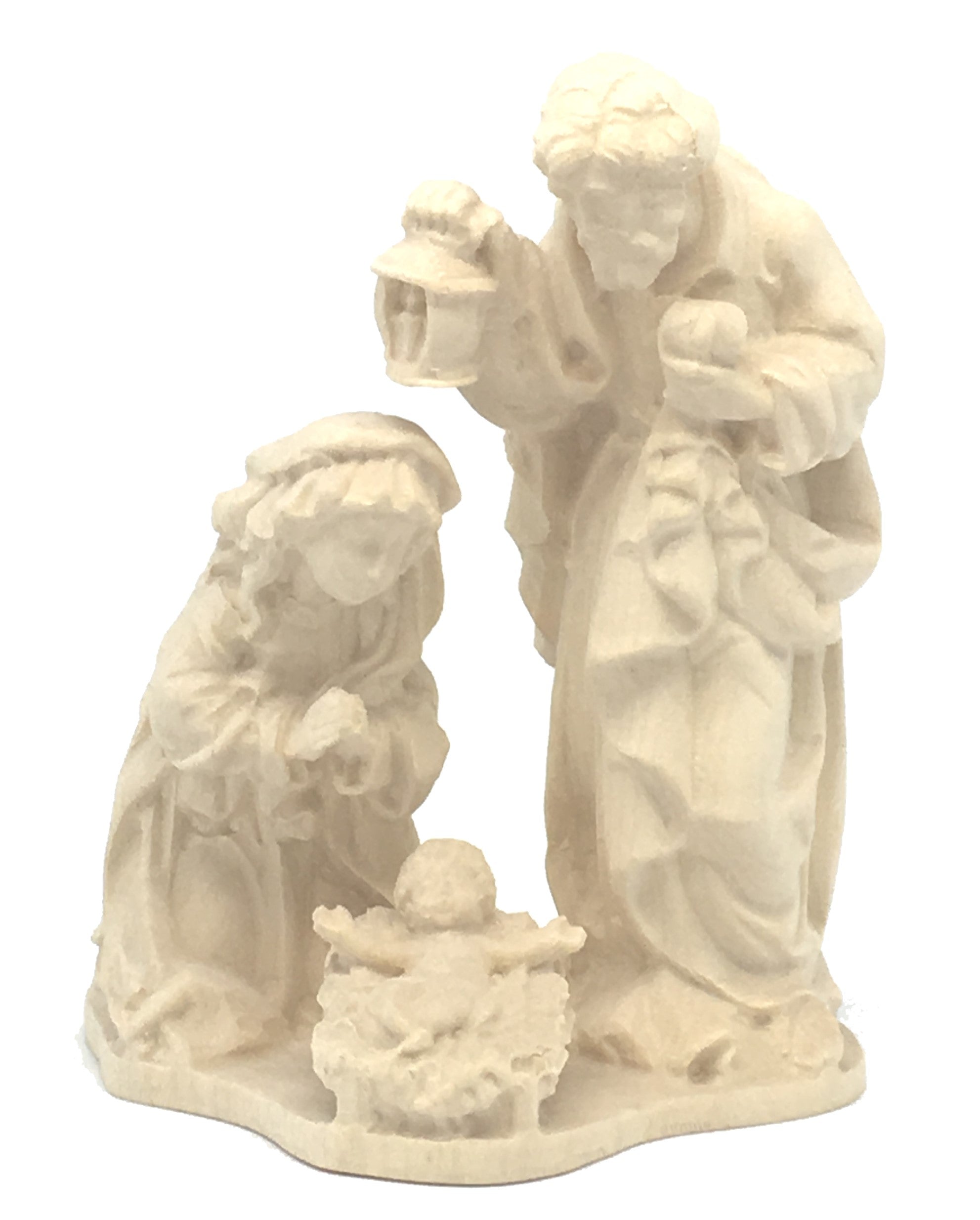 Crèche avec la Sainte Famille en bois
