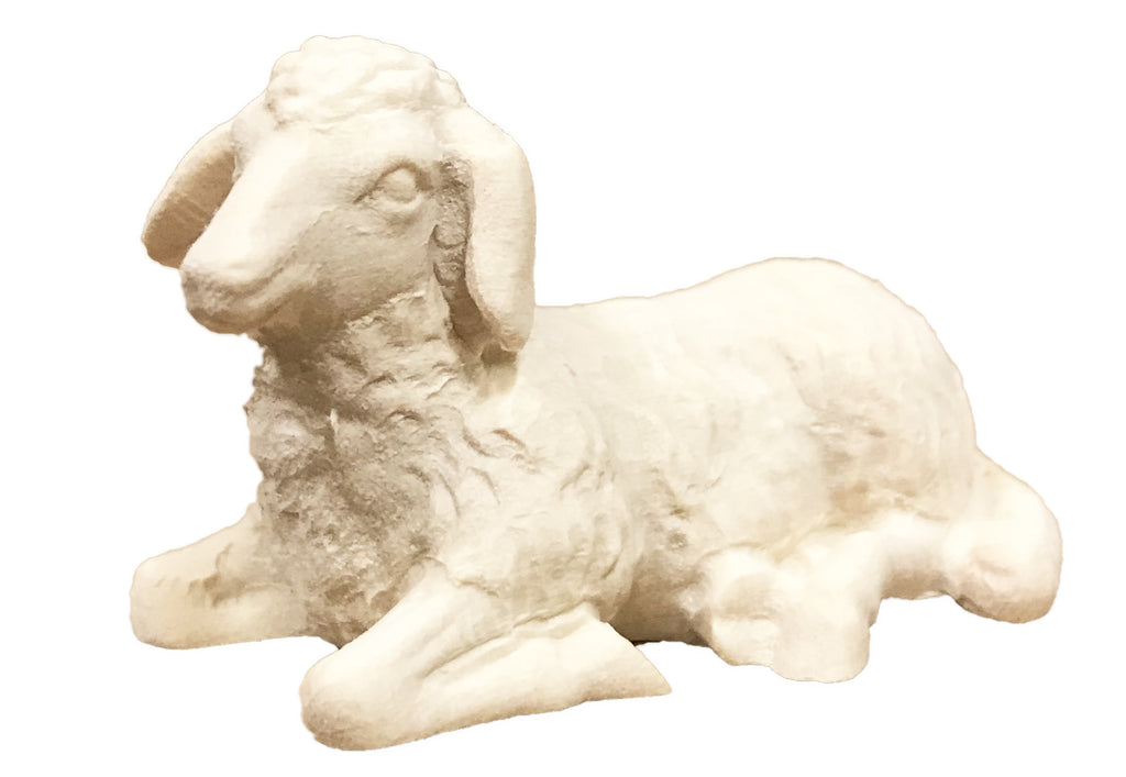 Mouton couché dans un berceau en bois Classic