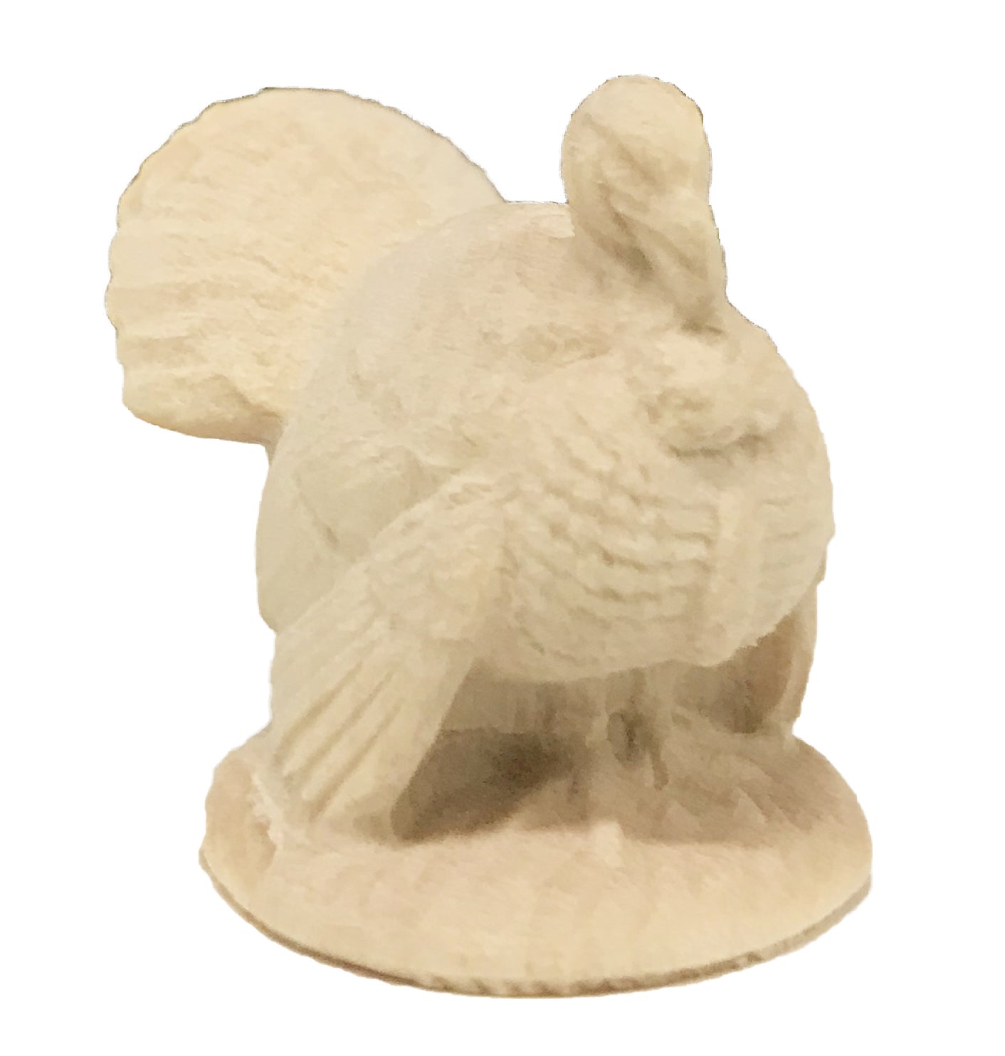 Truthahn als Krippenfigur - mit Ölfarben lasiert