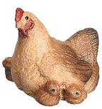 Poussin avec poussins en bois