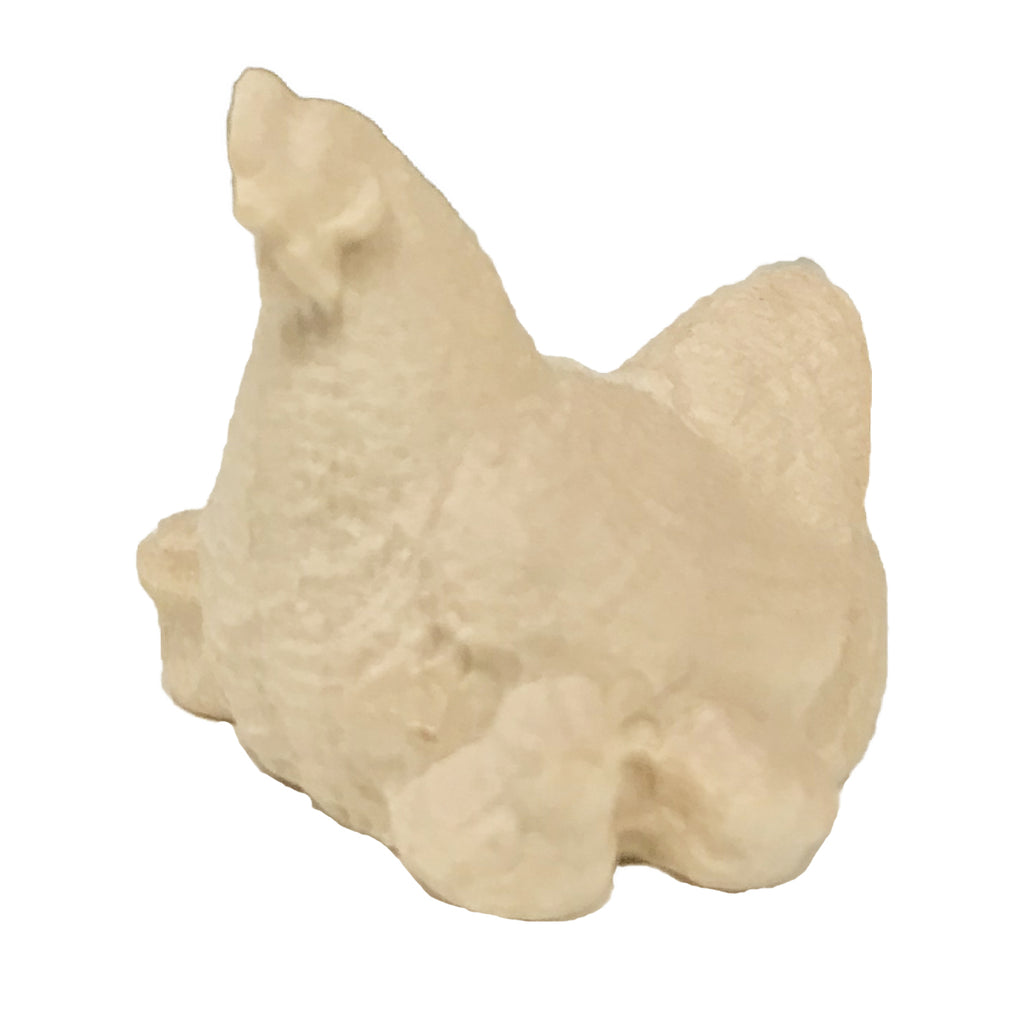 Poussin avec poussins en bois