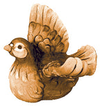 Dove with Open Wings wood carving - color