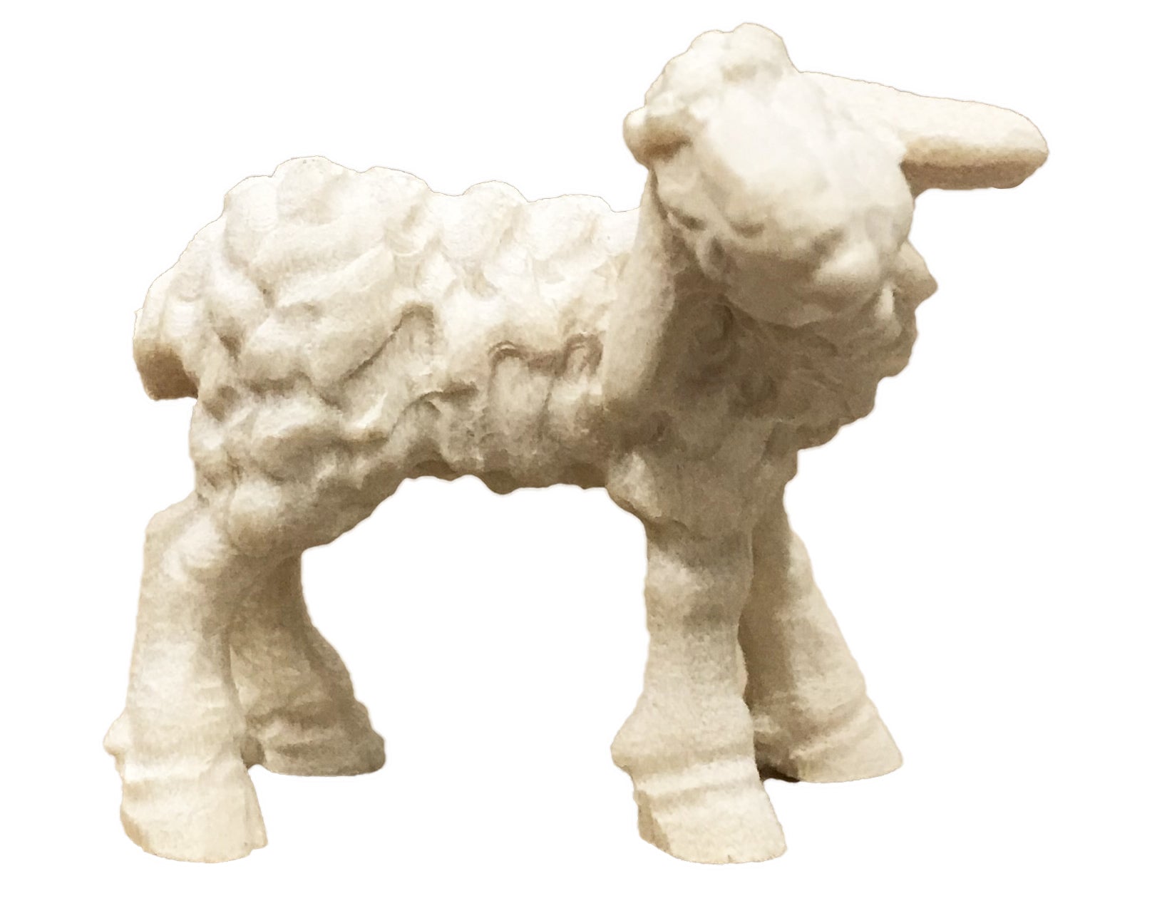 Maple Wood Lamb for Val Gardena Artisan Nativity Scene