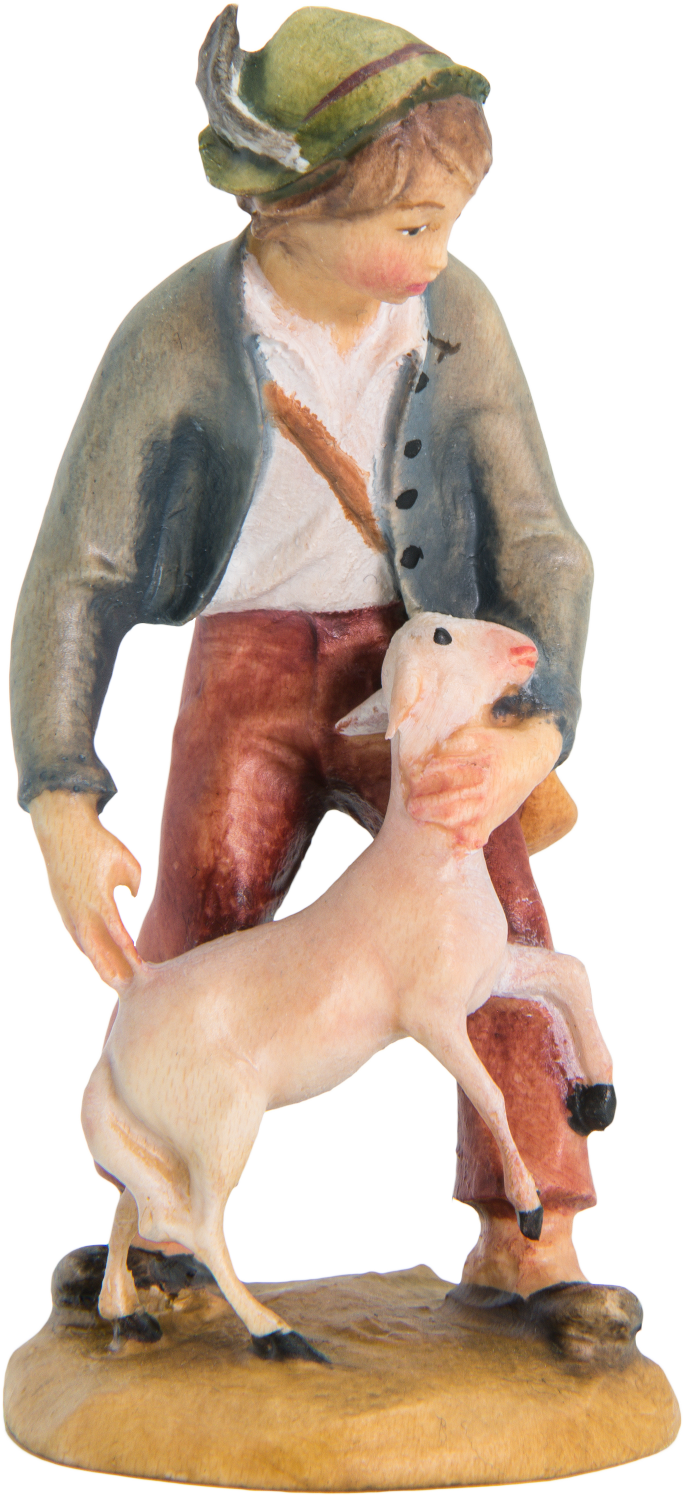 Berger avec mouton et chapeau