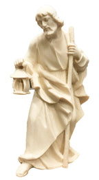 Der heilige Joseph hält eine Laterne - mit Ölfarben lasiert